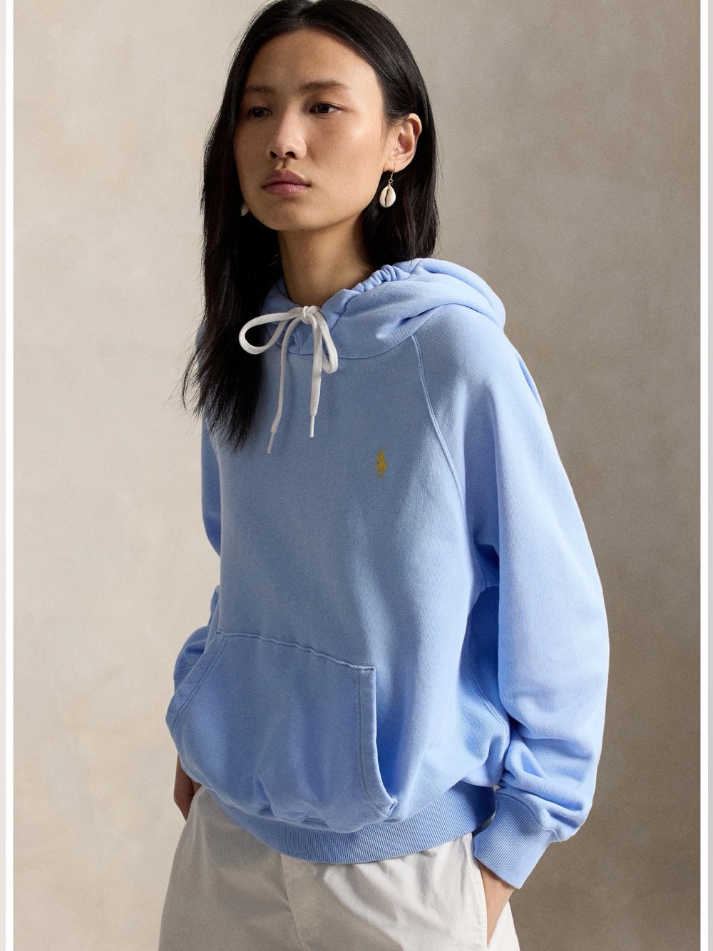 Ralph Lauren Shrunken Fit Fleece Hoodie size M